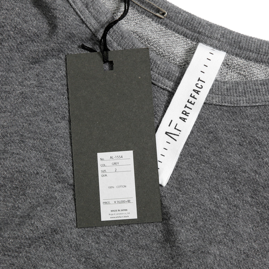 新品 A.F ARTEFACT アーティファクト / 2018SS Wide Sweat pullover / size 2 (GRAY)