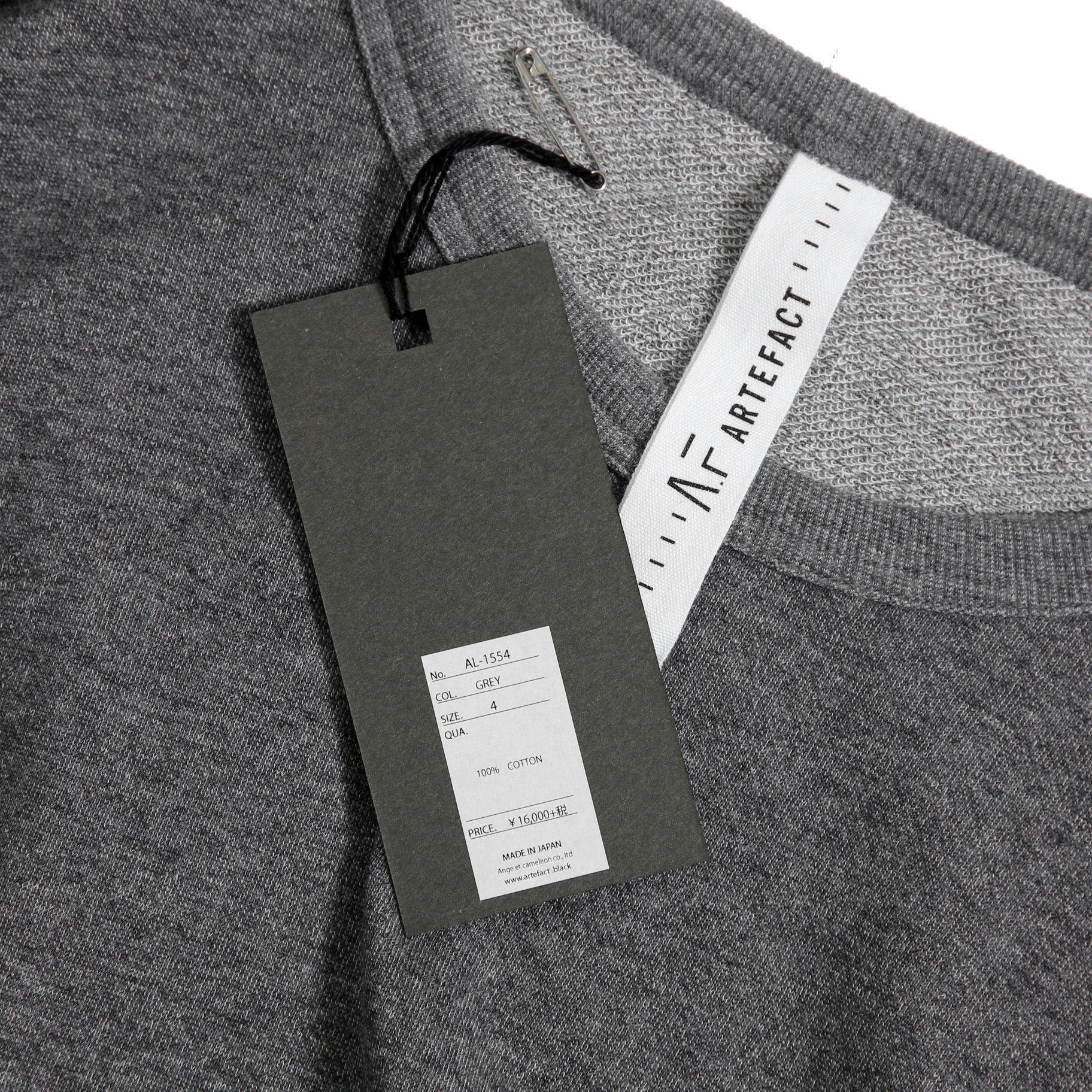 新品 A.F ARTEFACT アーティファクト / 2018SS Wide Sweat pullover / size 4 (GRAY)