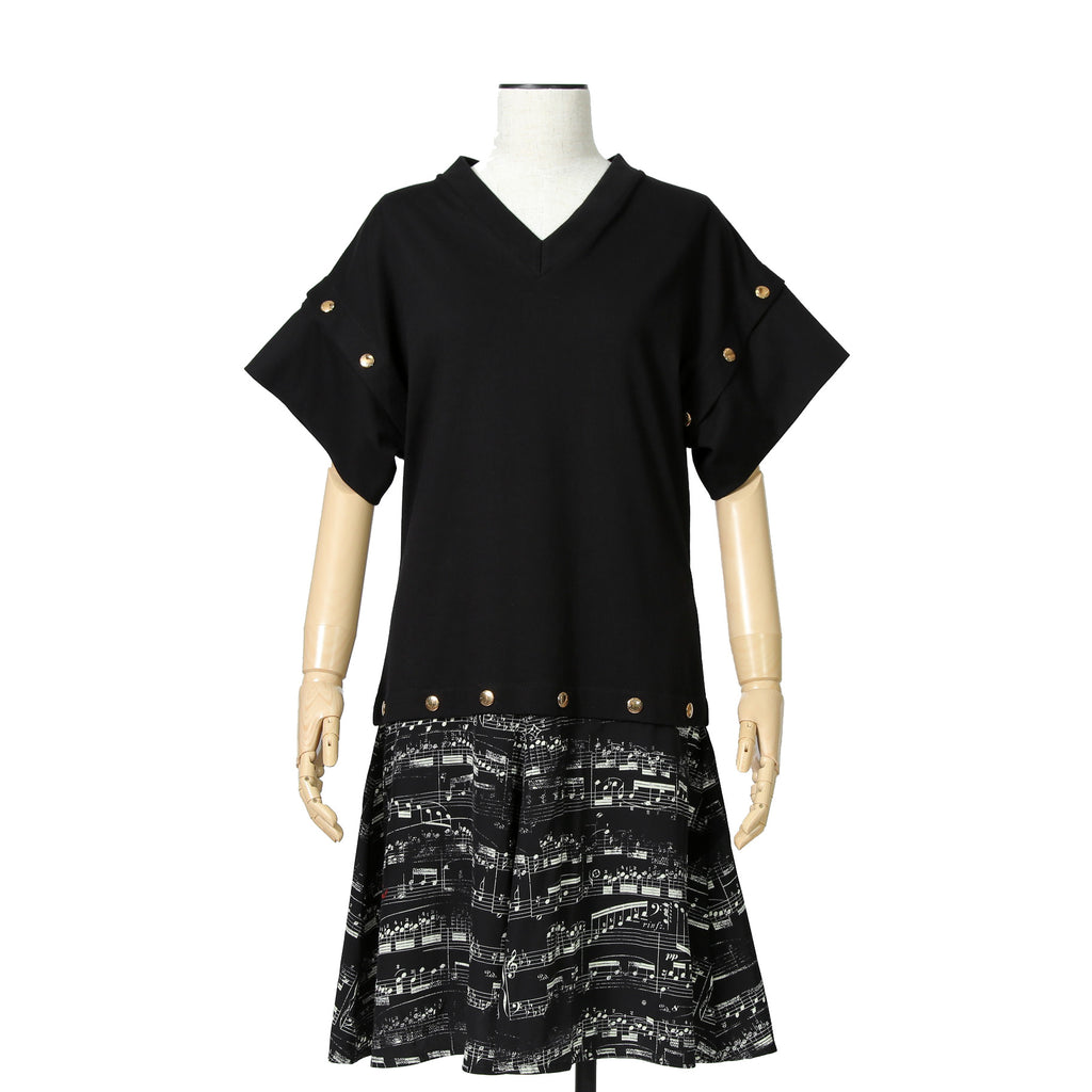 LOUIS VUITTON  ルイヴィトン  / 2023AW 美品 シンフォニーディテール Tシャツドレス / 1ABT7I / size M (BLACK)