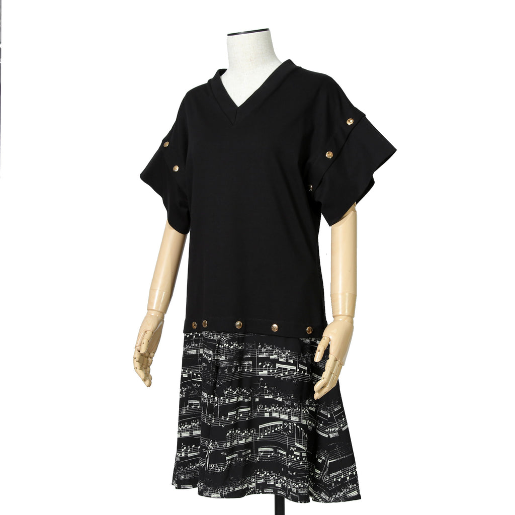 LOUIS VUITTON  ルイヴィトン  / 2023AW 美品 シンフォニーディテール Tシャツドレス / 1ABT7I / size M (BLACK)