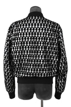 希少 超美品 AMIRI アミリ / 21AW Playboy Flocked Bomber Jacket / size50 (BLACK × WHITE) 国内正規品 プレイボーイ ボンバージャケット