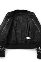 希少 超美品 AMIRI アミリ / 21AW Playboy Flocked Bomber Jacket / size50 (BLACK × WHITE) 国内正規品 プレイボーイ ボンバージャケット