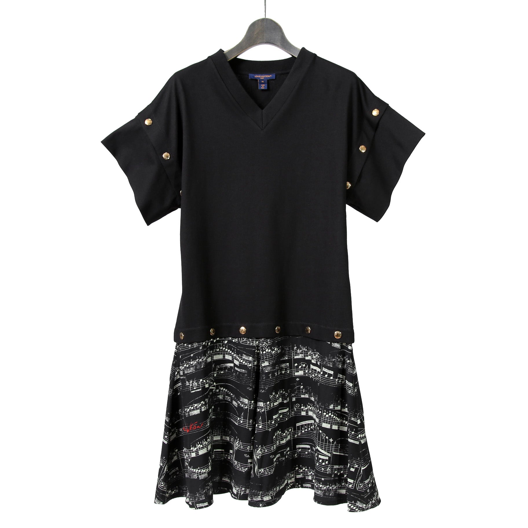 LOUIS VUITTON  ルイヴィトン  / 2023AW 美品 シンフォニーディテール Tシャツドレス / 1ABT7I / size M (BLACK)