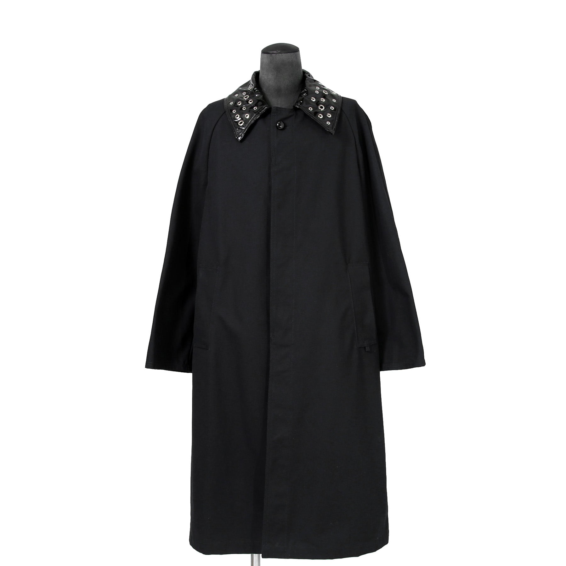 Namacheko ナマチェコ / 2024SS 美品 Atran Denim Coat / ハトメスタッズ シングルコート / size S (BLACK)