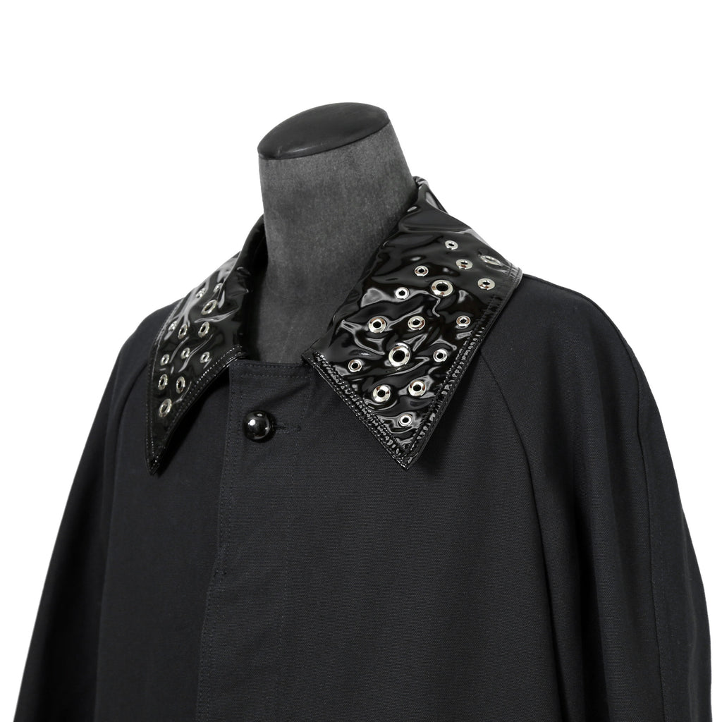 Namacheko ナマチェコ / 2024SS 美品 Atran Denim Coat / ハトメスタッズ シングルコート / size S (BLACK)