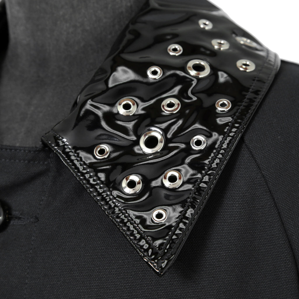 Namacheko ナマチェコ / 2024SS 美品 Atran Denim Coat / ハトメスタッズ シングルコート / size S (BLACK)