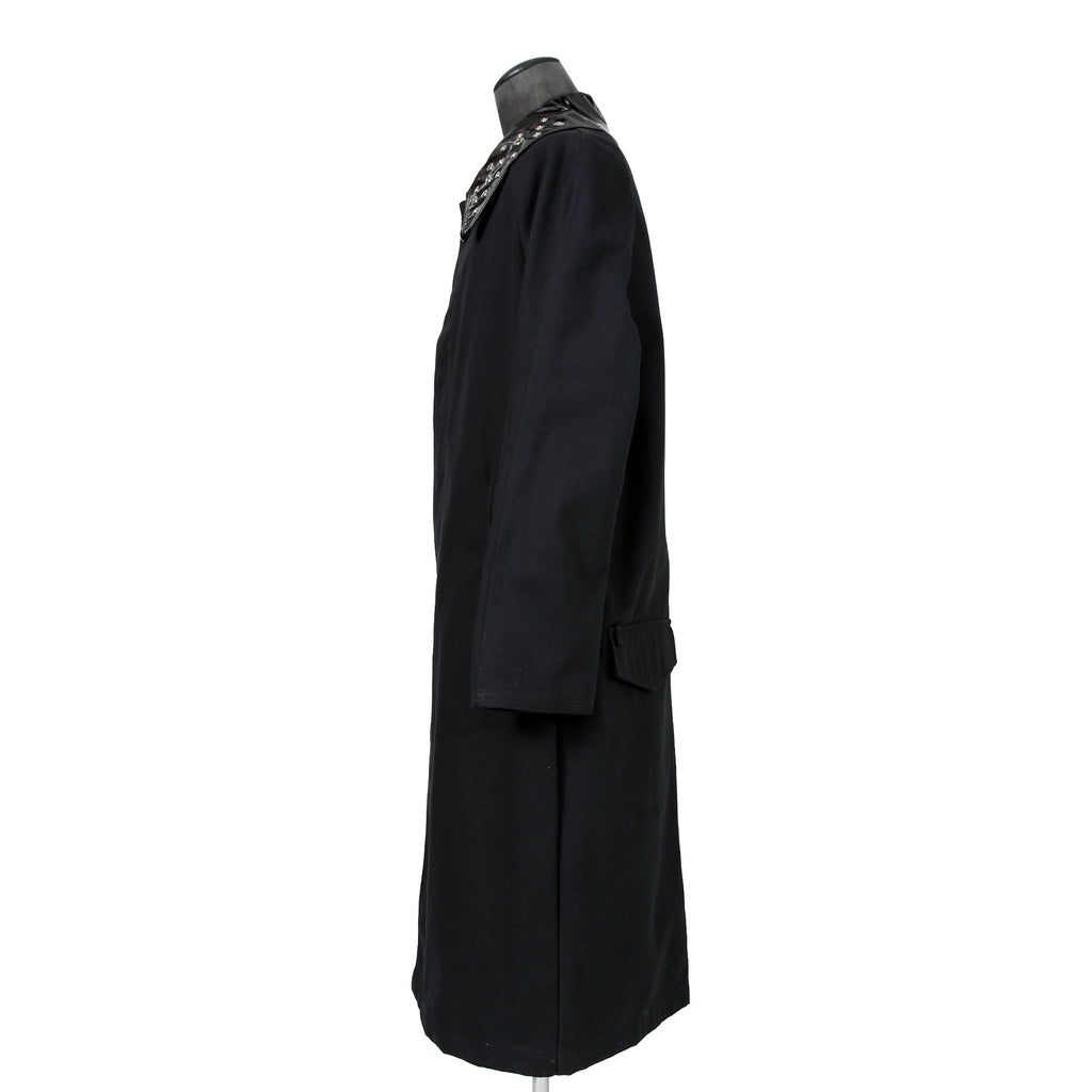 Namacheko ナマチェコ / 2024SS 美品 Atran Denim Coat / ハトメスタッズ シングルコート / size S (BLACK)