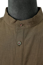 美品 インディビジュアルセンチメンツ individual sentiments / 22SS PINSTRIPE COTTON L/S SHIRTS / size 2 (BROWN)