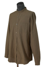 美品 インディビジュアルセンチメンツ individual sentiments / 22SS PINSTRIPE COTTON L/S SHIRTS / size 2 (BROWN)