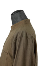 美品 インディビジュアルセンチメンツ individual sentiments / 22SS PINSTRIPE COTTON L/S SHIRTS / size 2 (BROWN)