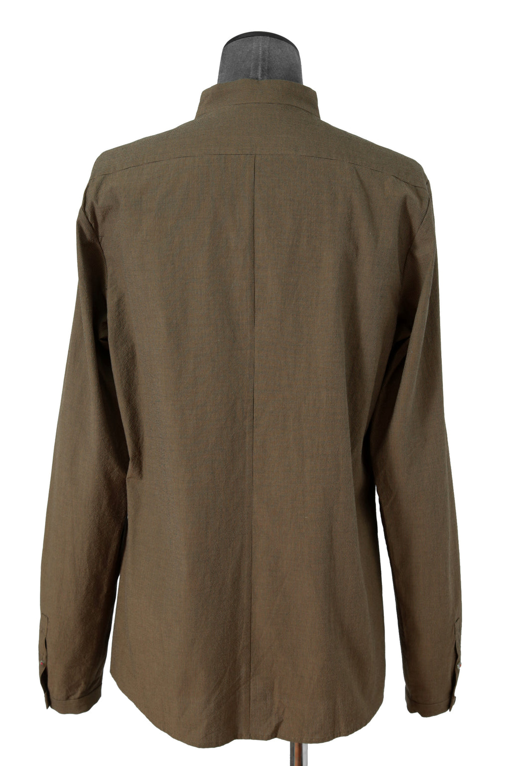 美品 インディビジュアルセンチメンツ individual sentiments / 22SS PINSTRIPE COTTON L/S SHIRTS / size 2 (BROWN)