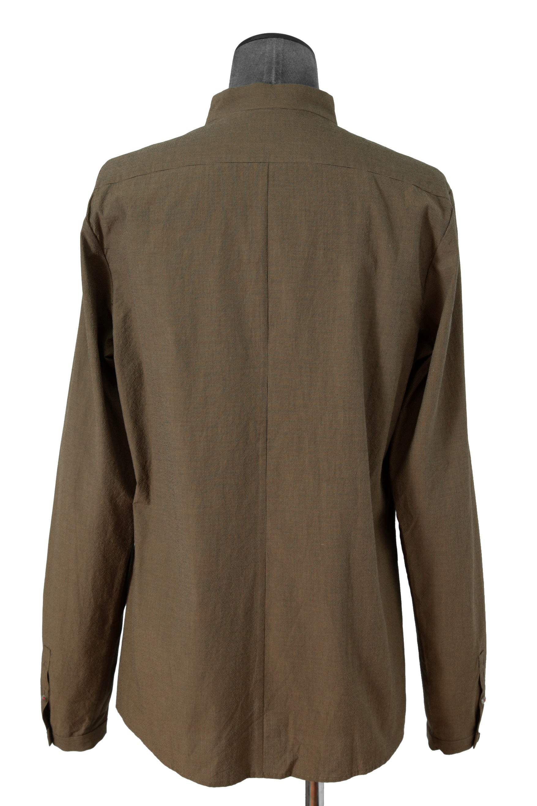 美品 インディビジュアルセンチメンツ individual sentiments / 22SS PINSTRIPE COTTON L/S SHIRTS / size 2 (BROWN)