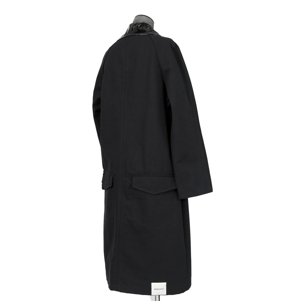 Namacheko ナマチェコ / 2024SS 美品 Atran Denim Coat / ハトメスタッズ シングルコート / size S (BLACK)