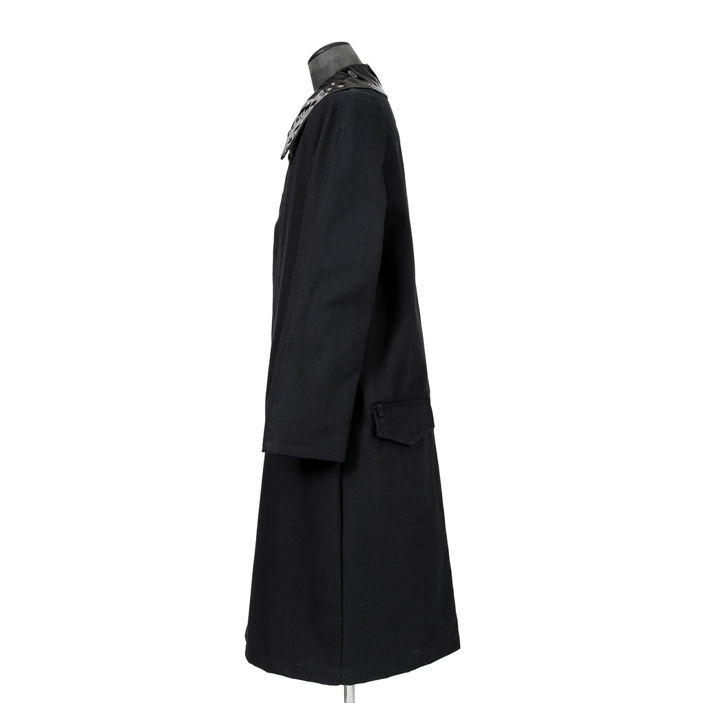 Namacheko ナマチェコ / 2024SS 美品 Atran Denim Coat / ハトメスタッズ シングルコート / size S (BLACK)
