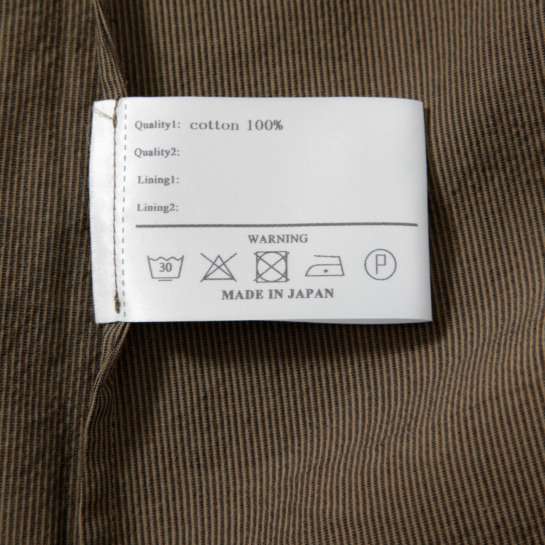 美品 インディビジュアルセンチメンツ individual sentiments / 22SS PINSTRIPE COTTON L/S SHIRTS / size 2 (BROWN)