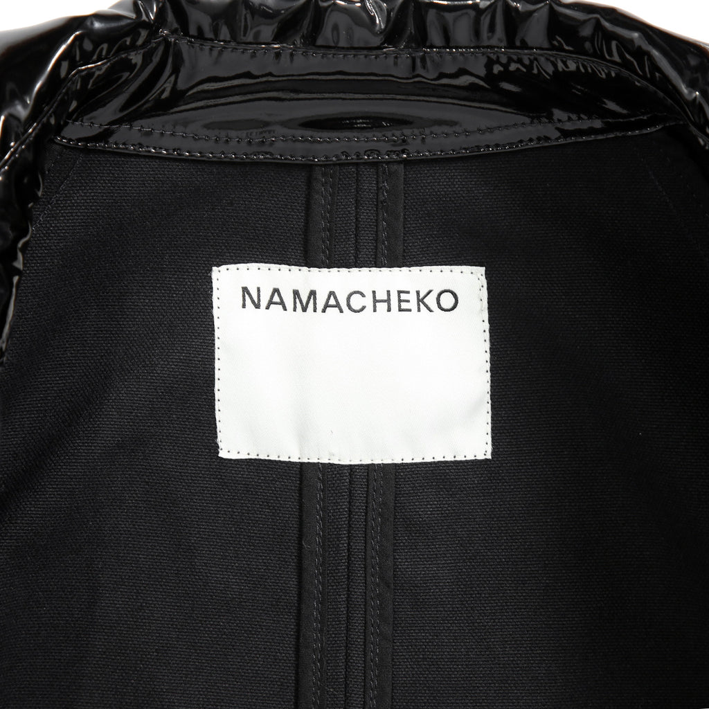 Namacheko ナマチェコ / 2024SS 美品 Atran Denim Coat / ハトメスタッズ シングルコート / size S (BLACK)