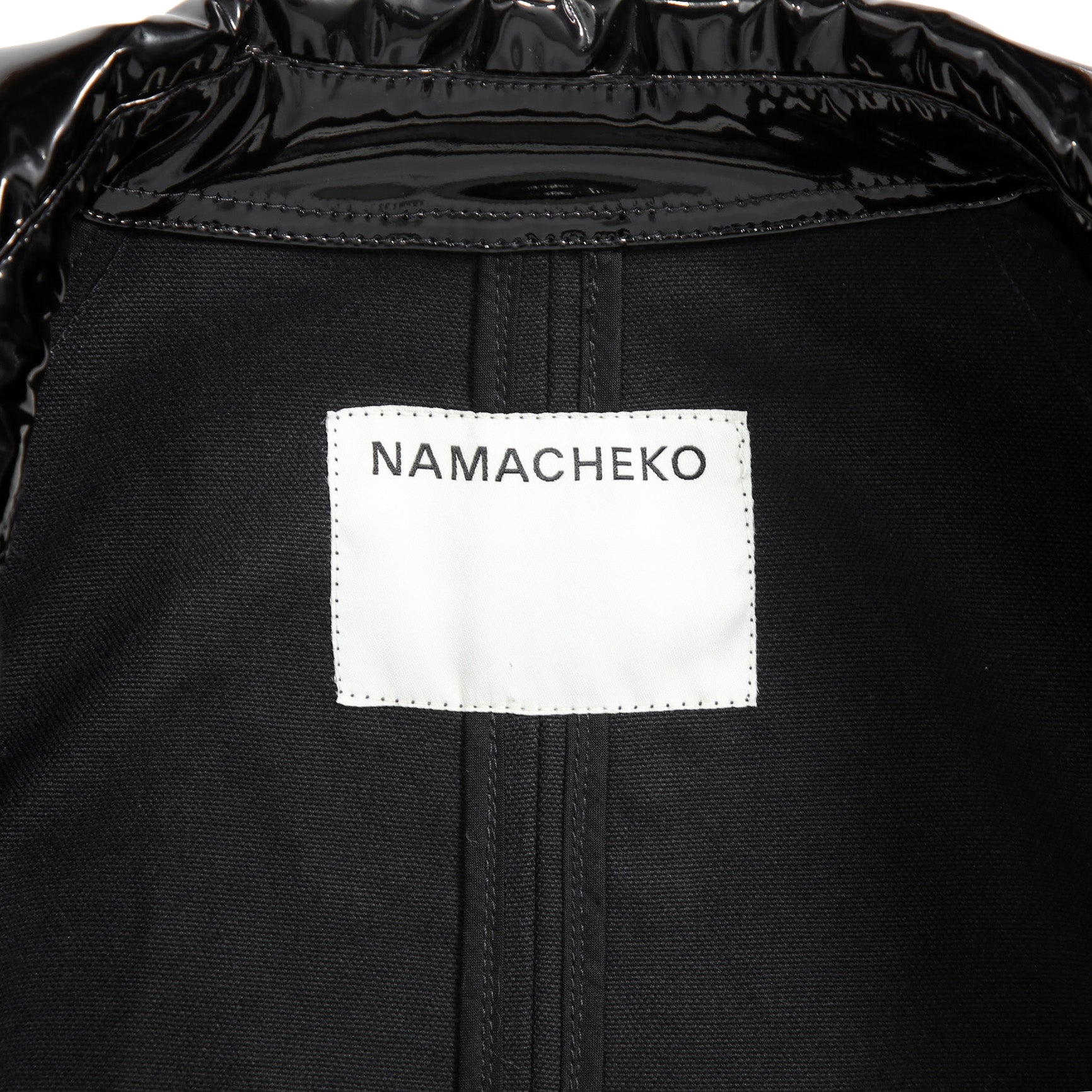 Namacheko ナマチェコ / 2024SS 美品 Atran Denim Coat / ハトメスタッズ シングルコート / size S (BLACK)