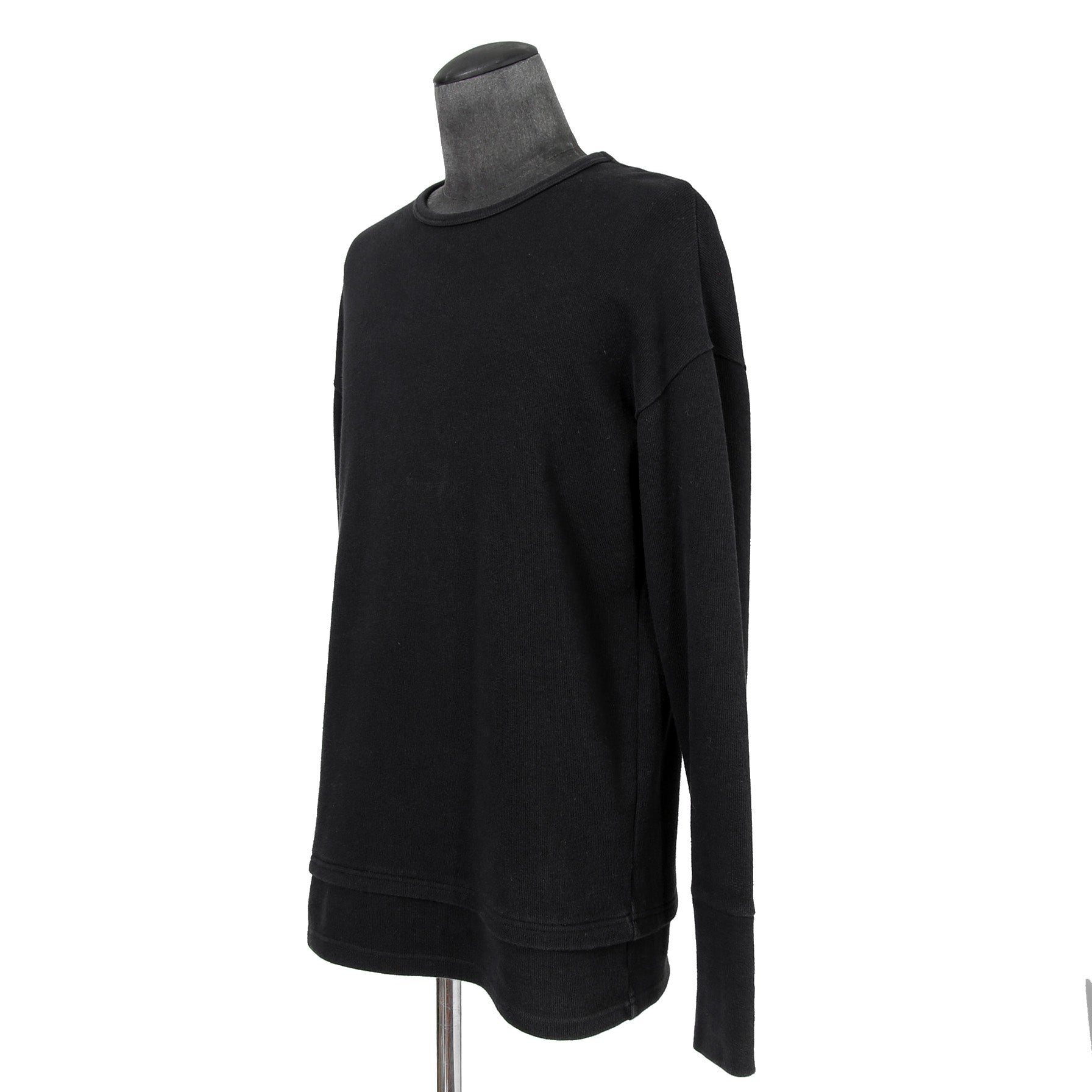 RIPVAN WINKLE リップヴァンウィンクル / レイヤード 長袖 Tシャツ / RB-101 / size 4 (BLACK)