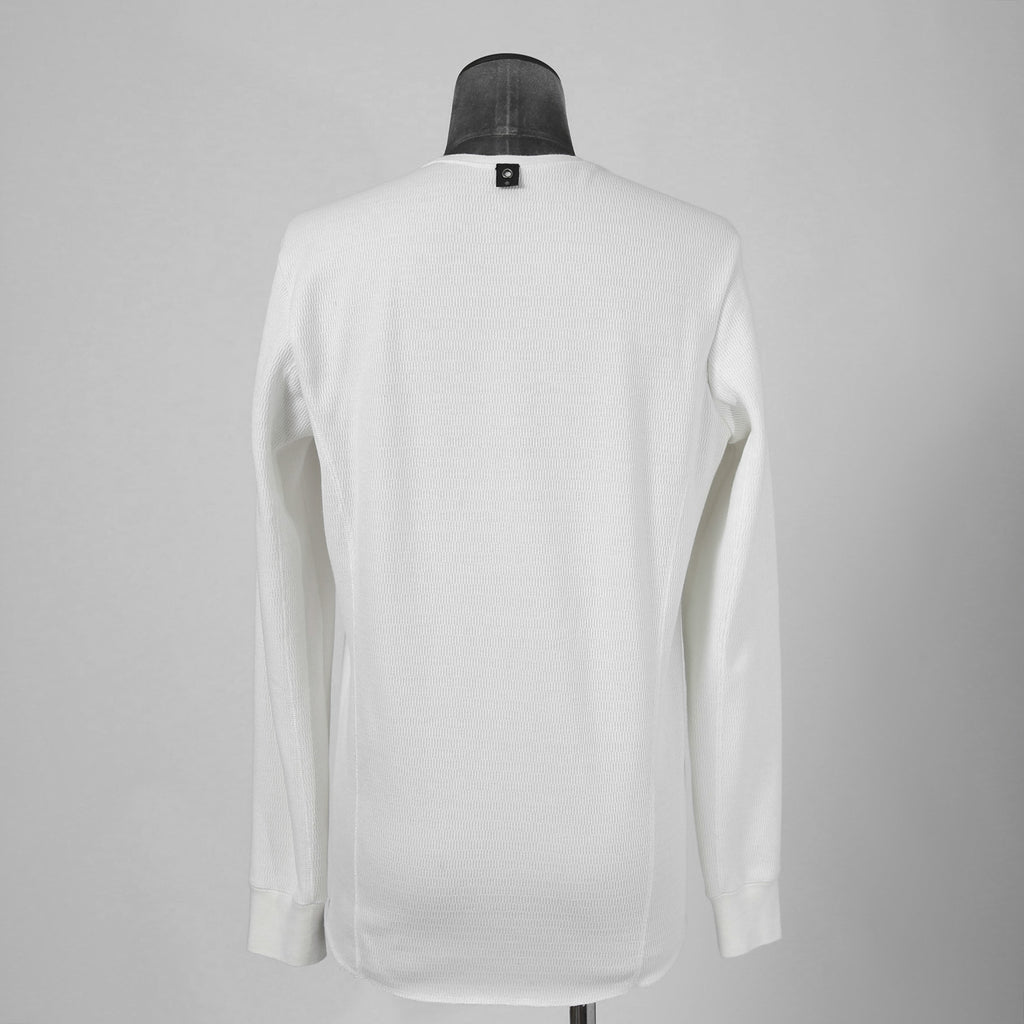 WJK / ボアフリース ヘンリーネック 長袖 Tシャツ / size L (WHITE)