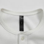 WJK / ボアフリース ヘンリーネック 長袖 Tシャツ / size L (WHITE)