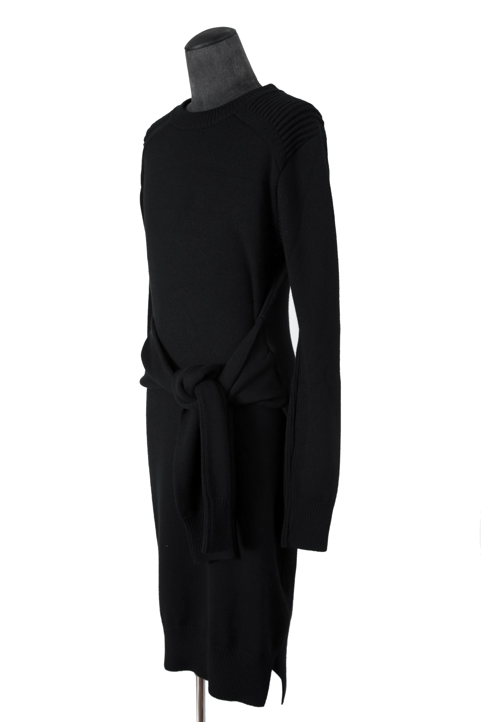 新品 A.F artefact アーティファクト / デュアルスリーブ ロングニット / size 2 (BLACK)