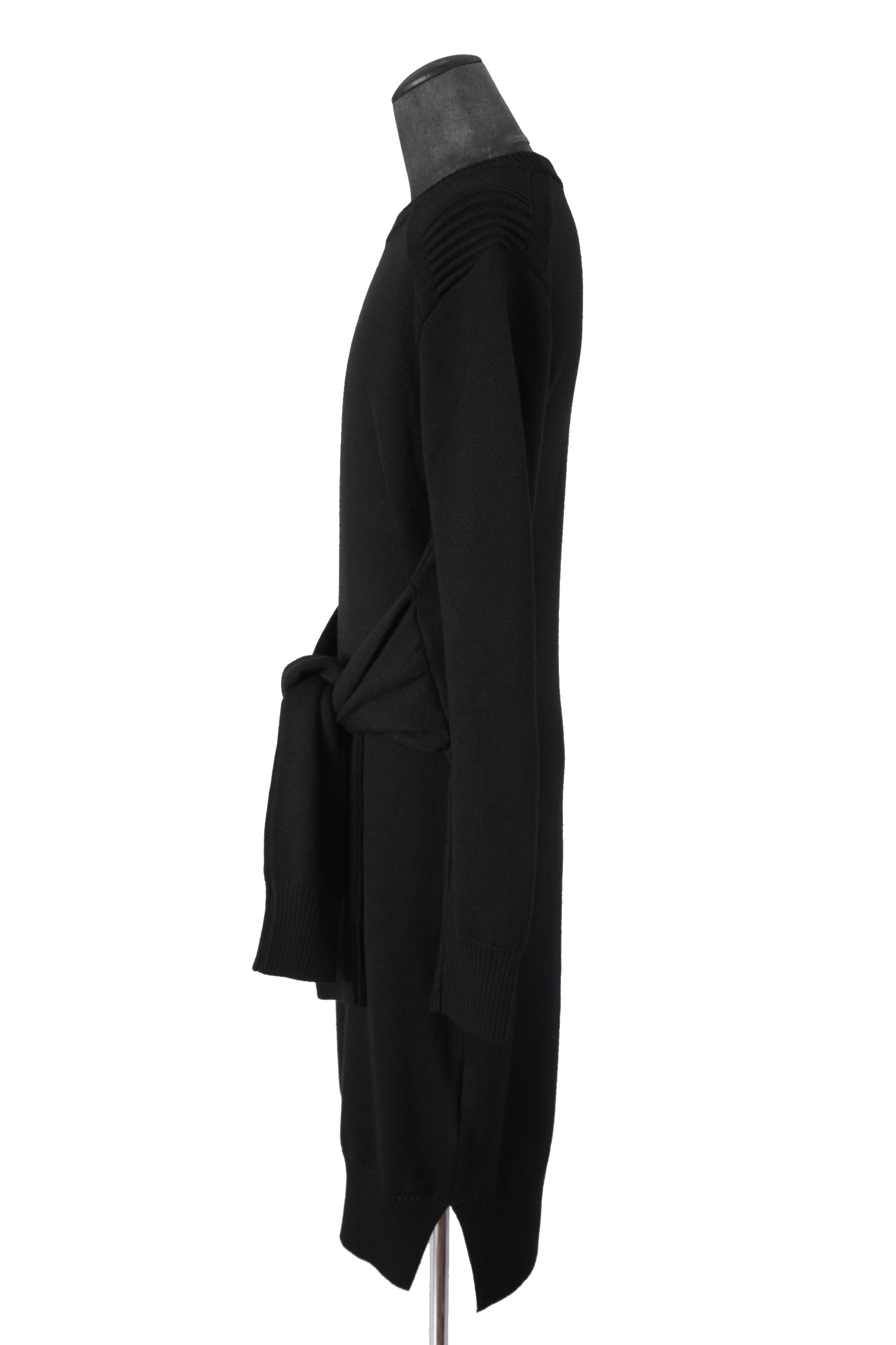 新品 A.F artefact アーティファクト / デュアルスリーブ ロングニット / size 2 (BLACK)