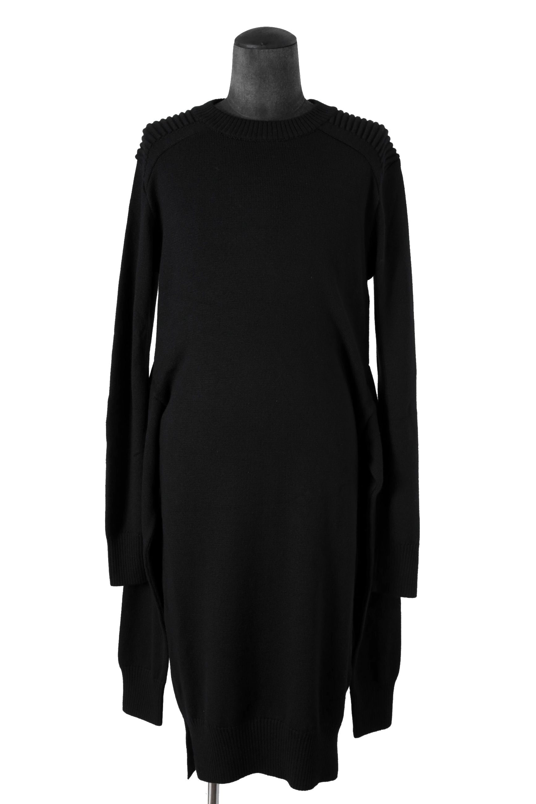 新品 A.F artefact アーティファクト / デュアルスリーブ ロングニット / size 2 (BLACK)