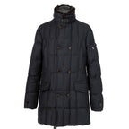 極上品 MooRER ムーレー / 現行モデル MORRIS-L シープファー付 ウール ダウンジャケット / size 46 (NAVY)