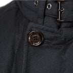 極上品 MooRER ムーレー / 現行モデル MORRIS-L シープファー付 ウール ダウンジャケット / size 46 (NAVY)