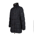 極上品 MooRER ムーレー / 現行モデル MORRIS-L シープファー付 ウール ダウンジャケット / size 46 (NAVY)