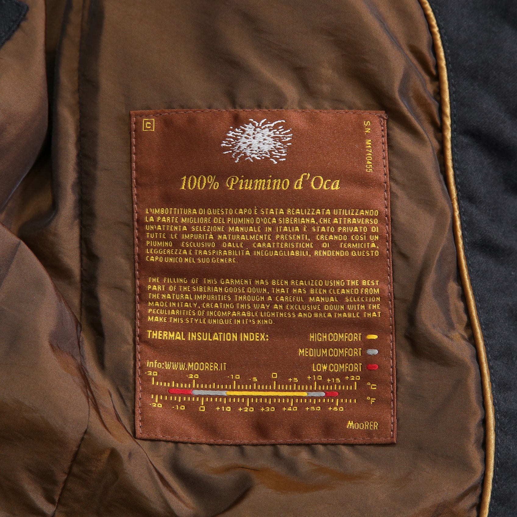 極上品 MooRER ムーレー / 現行モデル MORRIS-L シープファー付 ウール ダウンジャケット / size 46 (NAVY)