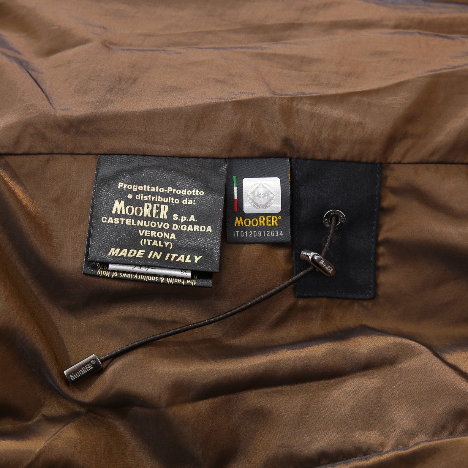 極上品 MooRER ムーレー / 現行モデル MORRIS-L シープファー付 ウール ダウンジャケット / size 46 (NAVY)