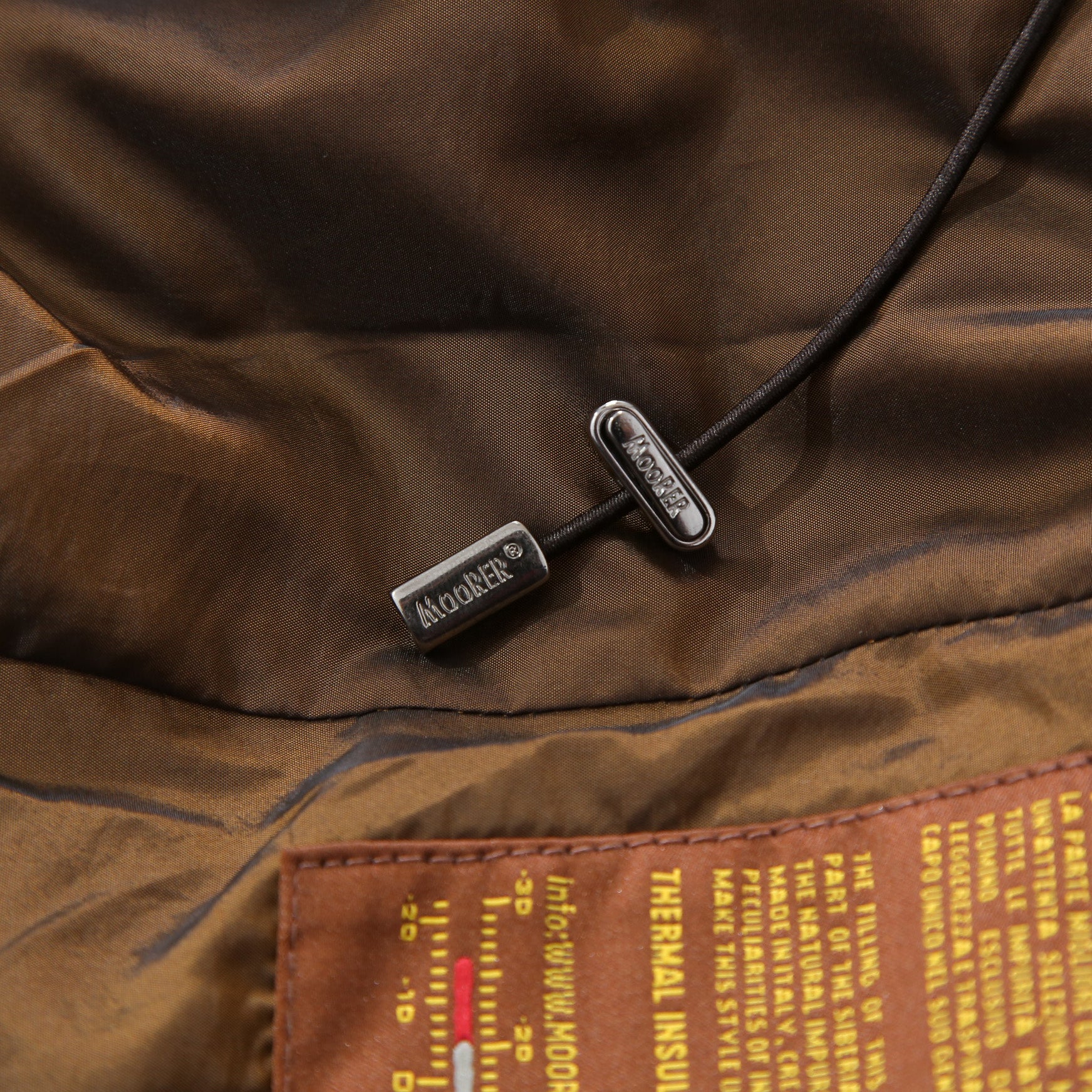 極上品 MooRER ムーレー / 現行モデル MORRIS-L シープファー付 ウール ダウンジャケット / size 46 (NAVY)