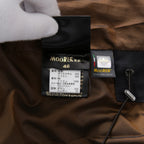 極上品 MooRER ムーレー / 現行モデル MORRIS-L シープファー付 ウール ダウンジャケット / size 46 (NAVY)