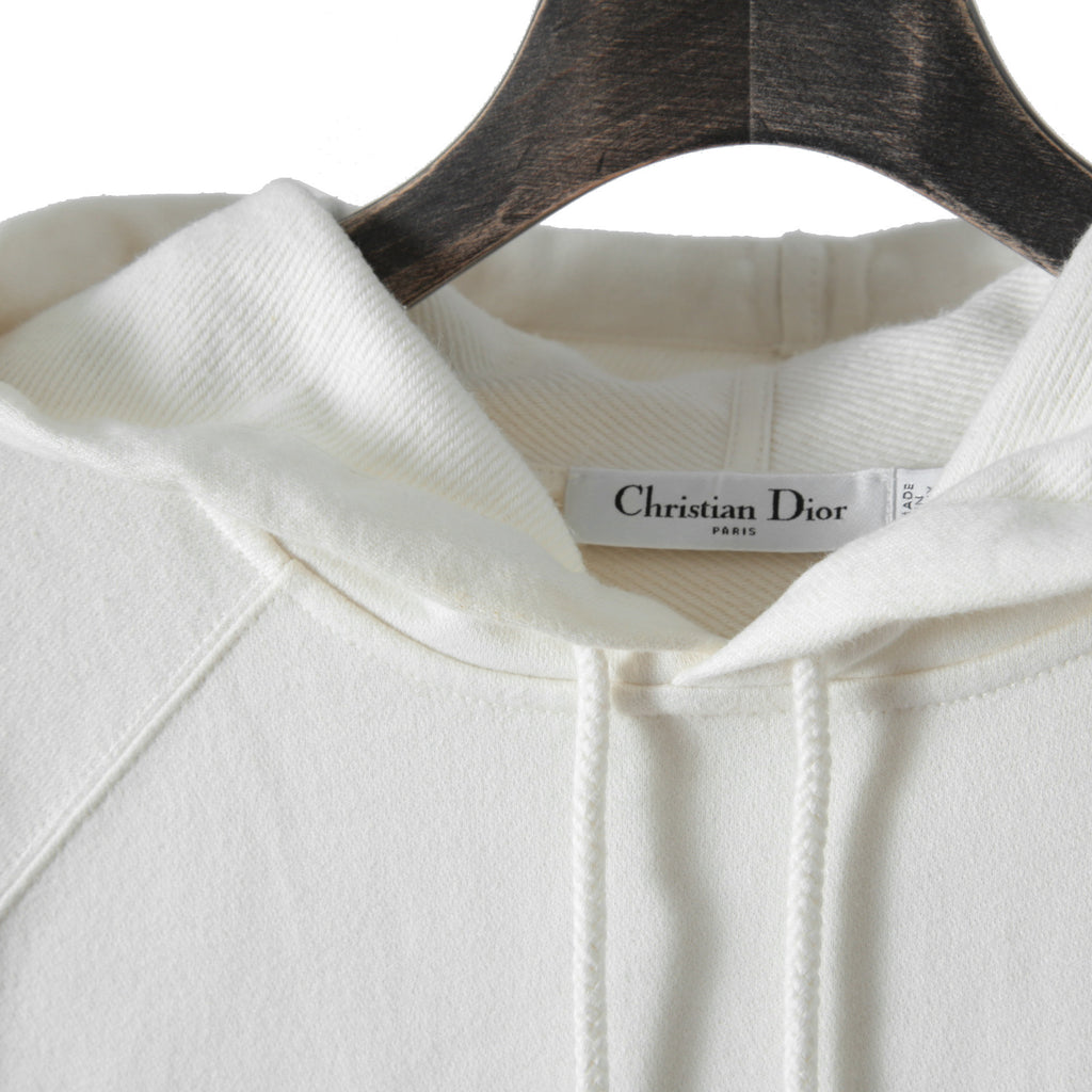 良品 Christian Dior / 21SS Dior Chez Moi バックロゴ 半袖 パーカー / size S (WHITE×BLUE) シェモワ トワルドジュイ