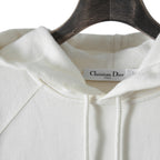 良品 Christian Dior / 21SS Dior Chez Moi バックロゴ 半袖 パーカー / size S (WHITE×BLUE) シェモワ トワルドジュイ