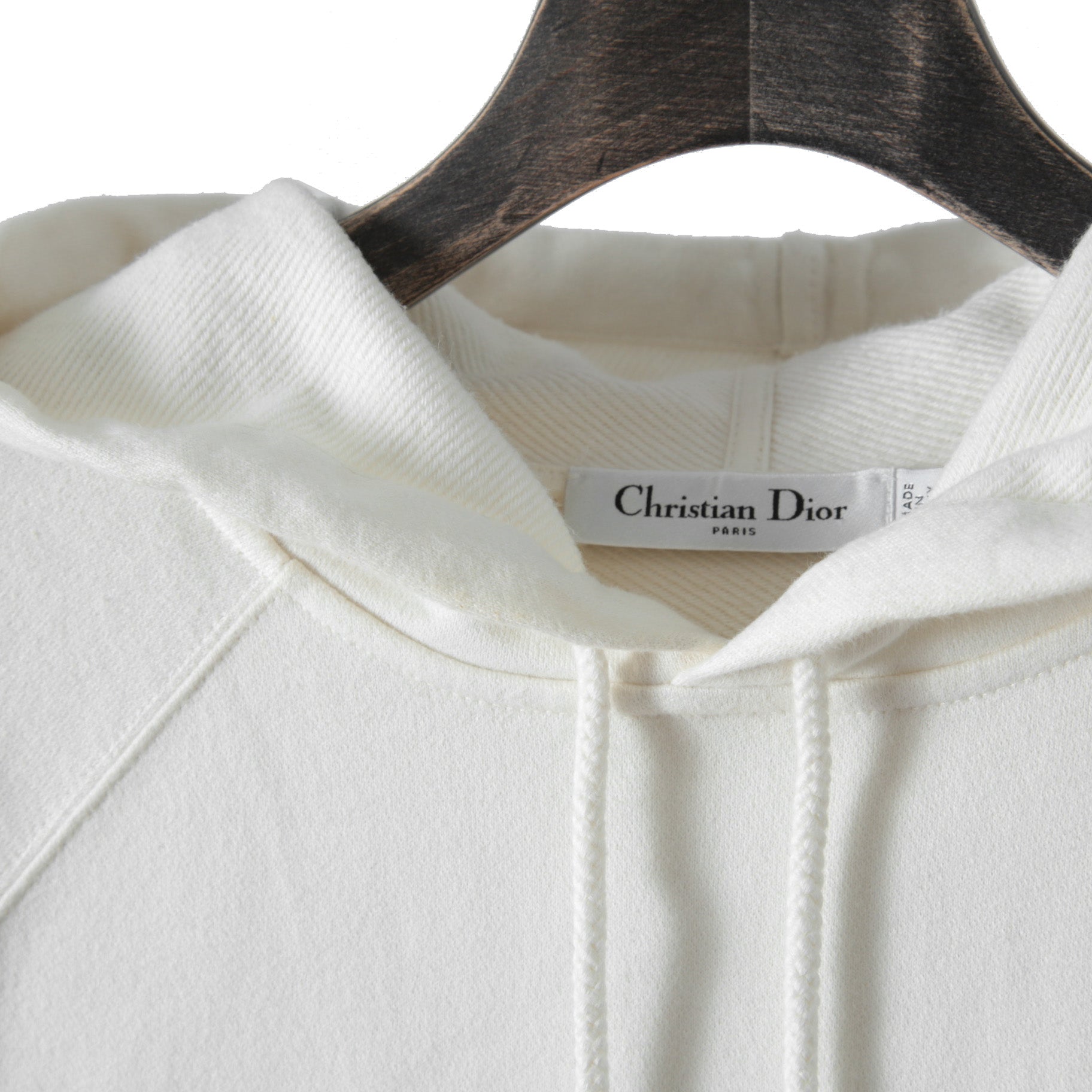 良品 Christian Dior / 21SS Dior Chez Moi バックロゴ 半袖 パーカー / size S (WHITE×BLUE) シェモワ トワルドジュイ