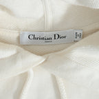良品 Christian Dior / 21SS Dior Chez Moi バックロゴ 半袖 パーカー / size S (WHITE×BLUE) シェモワ トワルドジュイ