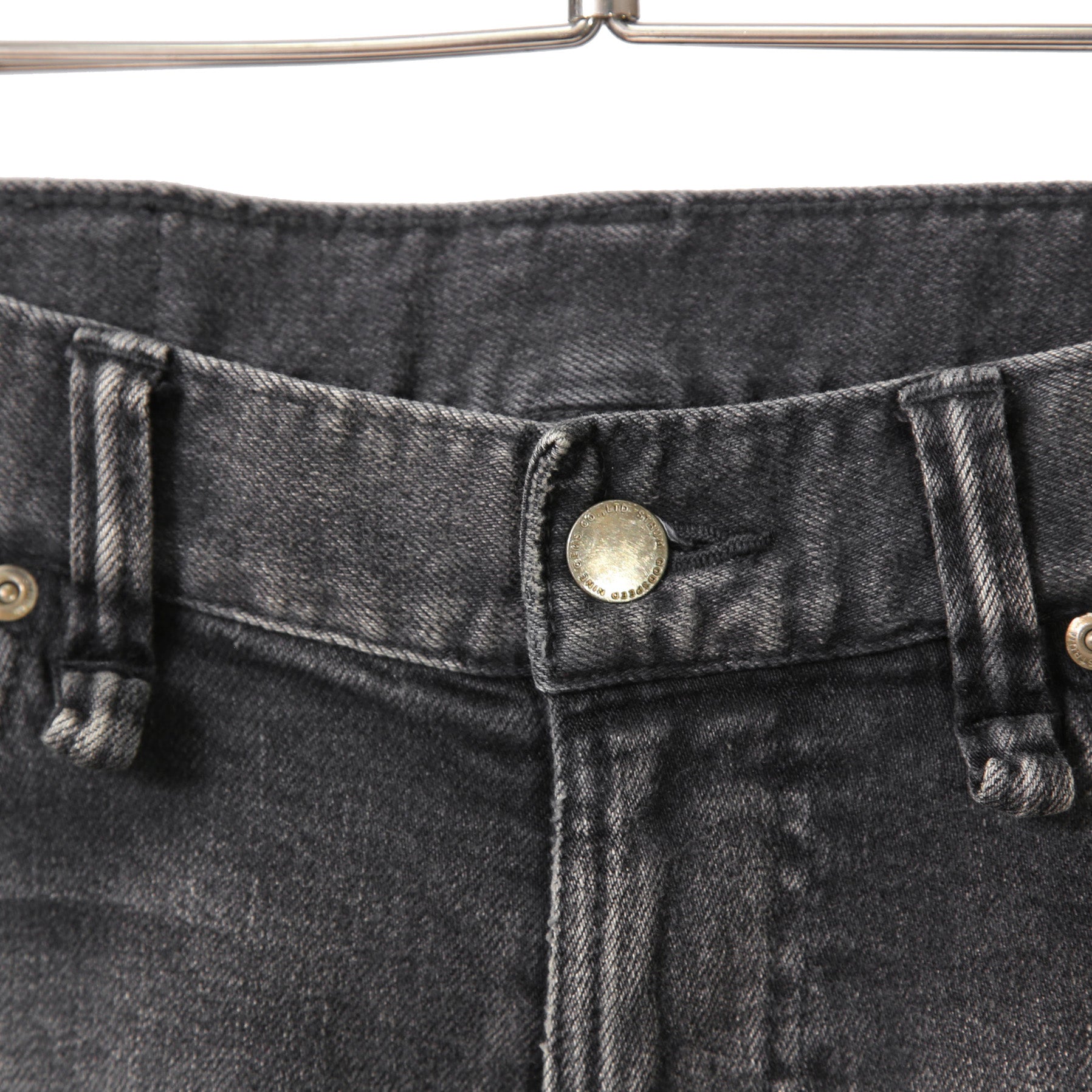 STRUM ストラム / 23SS 美品 "直営店限定" 11oz オーガニックコットン ストレッチデニム タイトストレート TIGHT JOE ユーズドクラッシュ & リペア加工 / size 30 (BLACK)