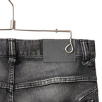 STRUM ストラム / 23SS 美品 "直営店限定" 11oz オーガニックコットン ストレッチデニム タイトストレート TIGHT JOE ユーズドクラッシュ & リペア加工 / size 30 (BLACK)