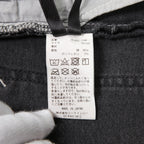 STRUM ストラム / 23SS 美品 "直営店限定" 11oz オーガニックコットン ストレッチデニム タイトストレート TIGHT JOE ユーズドクラッシュ & リペア加工 / size 30 (BLACK)