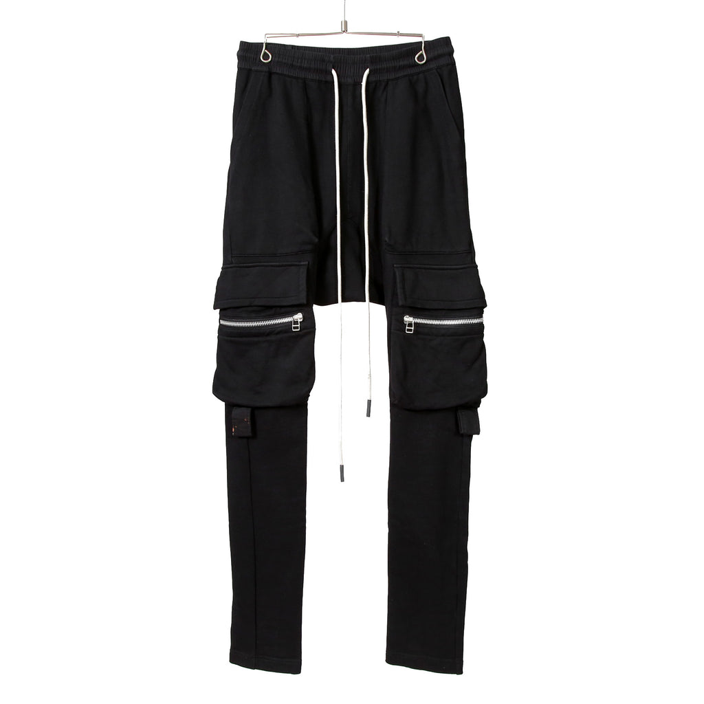 A.F ARTEFACT アーティファクト / 24AW FLAP ZIP SARROUEL SKINNY SWEAT PANTS / size 2 (BLACK)