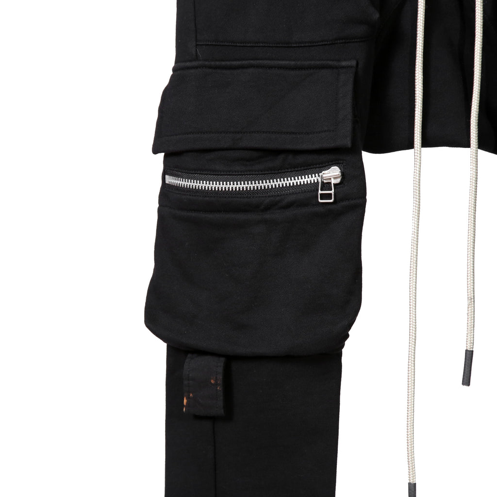 A.F ARTEFACT アーティファクト / 24AW FLAP ZIP SARROUEL SKINNY SWEAT PANTS / size 2 (BLACK)