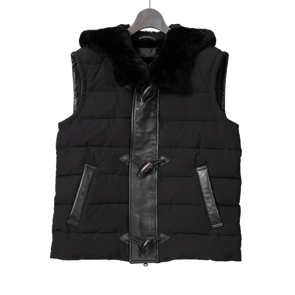 LANVIN collection × EMMETI / ランバン コレクション エンメティ コラボ / 2023AW MOUTON DUFFEL DOWN VEST /size 50 (BLACK)