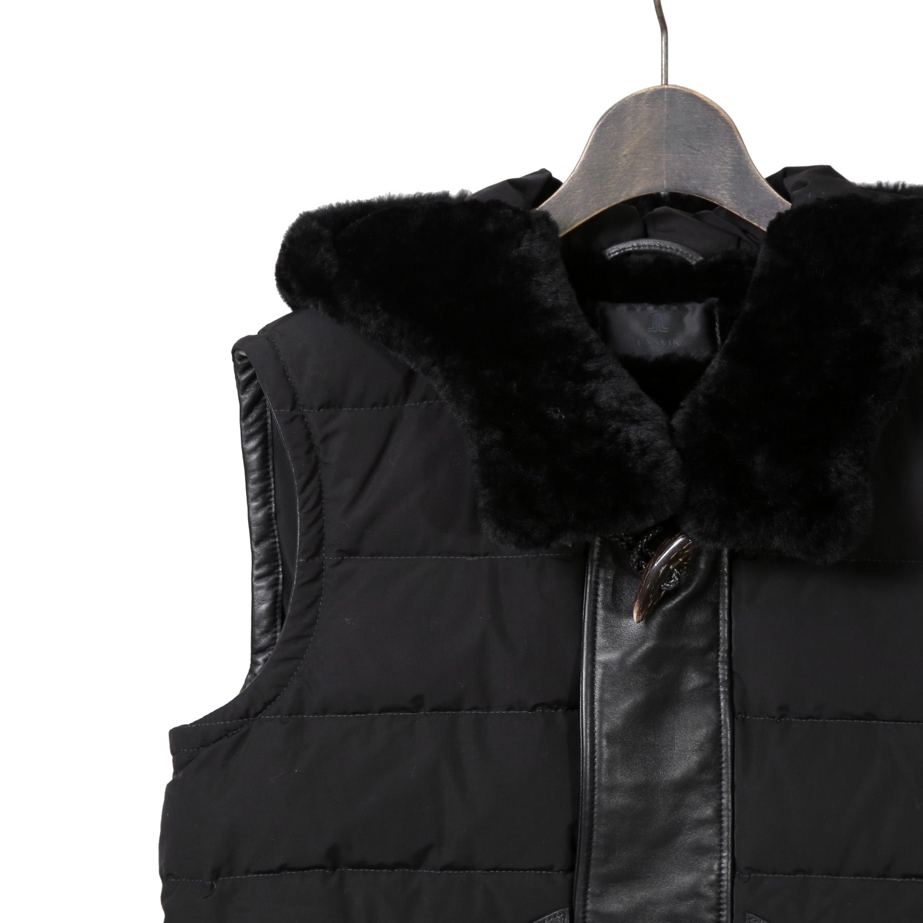LANVIN collection × EMMETI / ランバン コレクション エンメティ コラボ / 2023AW MOUTON DUFFEL DOWN VEST /size 50 (BLACK)