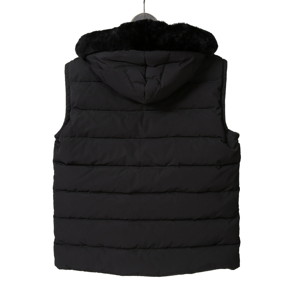 LANVIN collection × EMMETI / ランバン コレクション エンメティ コラボ / 2023AW MOUTON DUFFEL DOWN VEST /size 50 (BLACK)