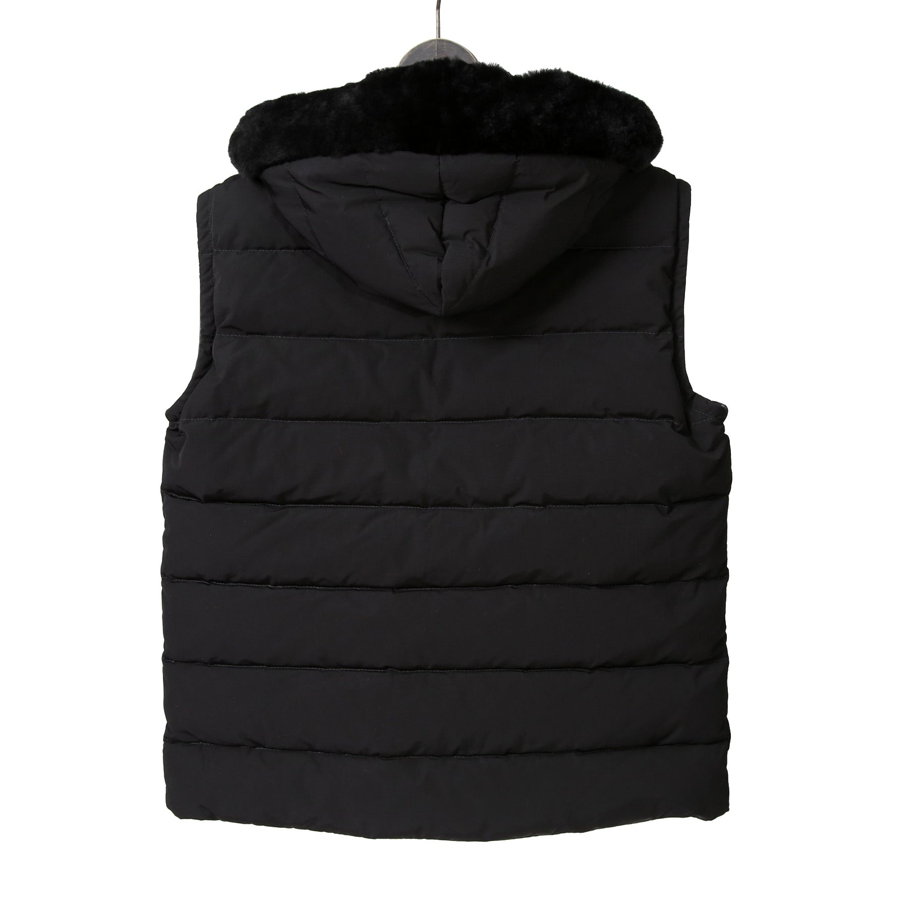 LANVIN collection × EMMETI / ランバン コレクション エンメティ コラボ / 2023AW MOUTON DUFFEL DOWN VEST /size 50 (BLACK)
