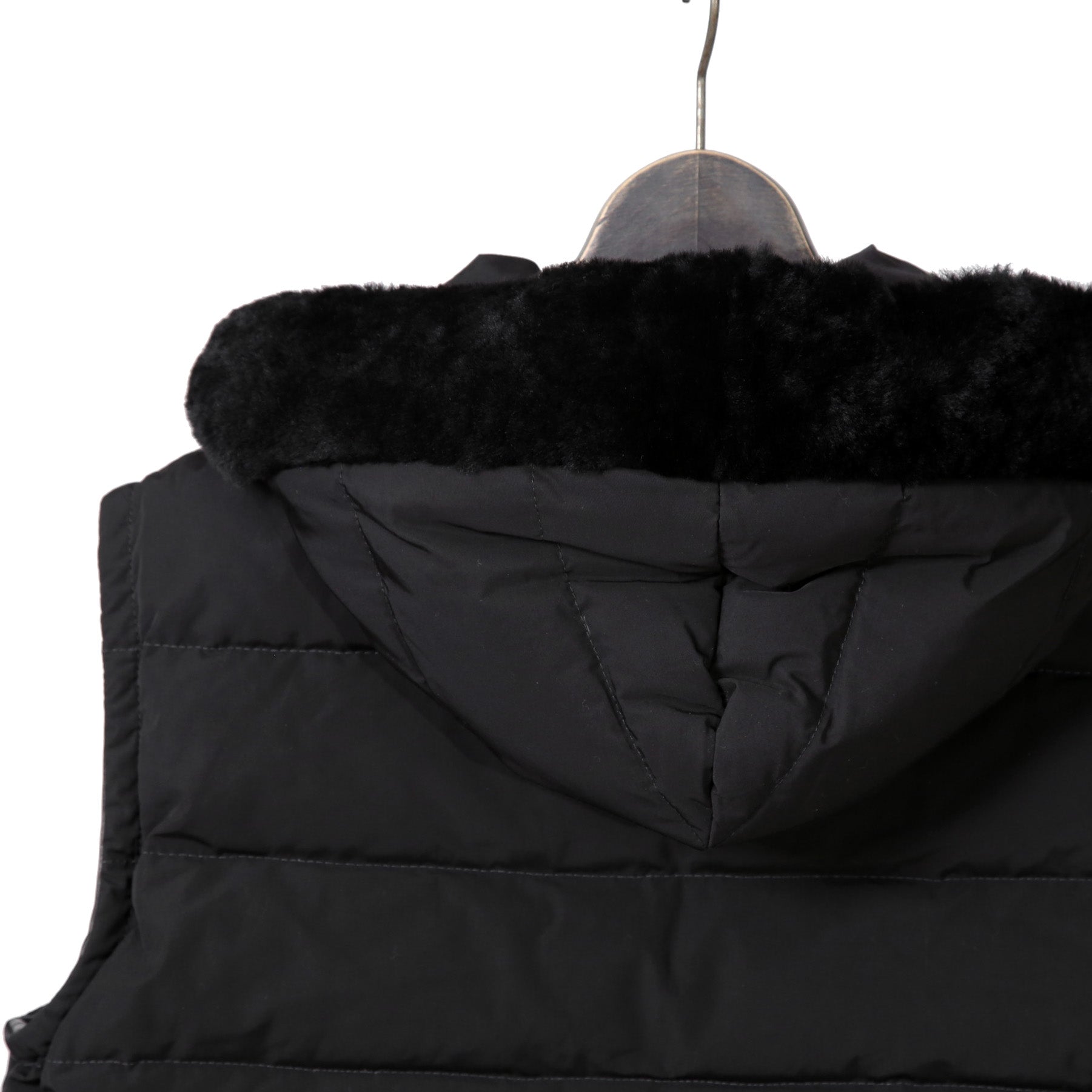 LANVIN collection × EMMETI / ランバン コレクション エンメティ コラボ / 2023AW MOUTON DUFFEL DOWN VEST /size 50 (BLACK)