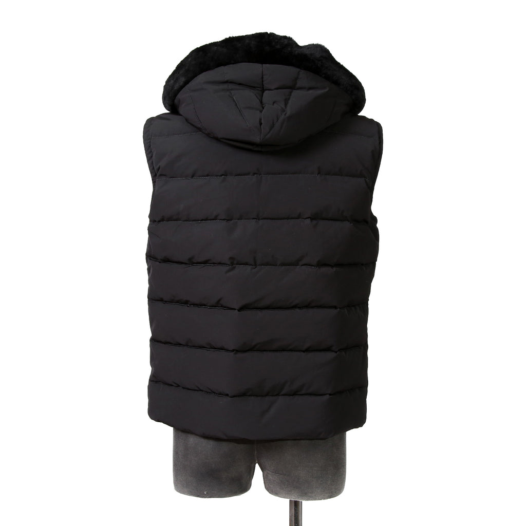 LANVIN collection × EMMETI / ランバン コレクション エンメティ コラボ / 2023AW MOUTON DUFFEL DOWN VEST /size 50 (BLACK)