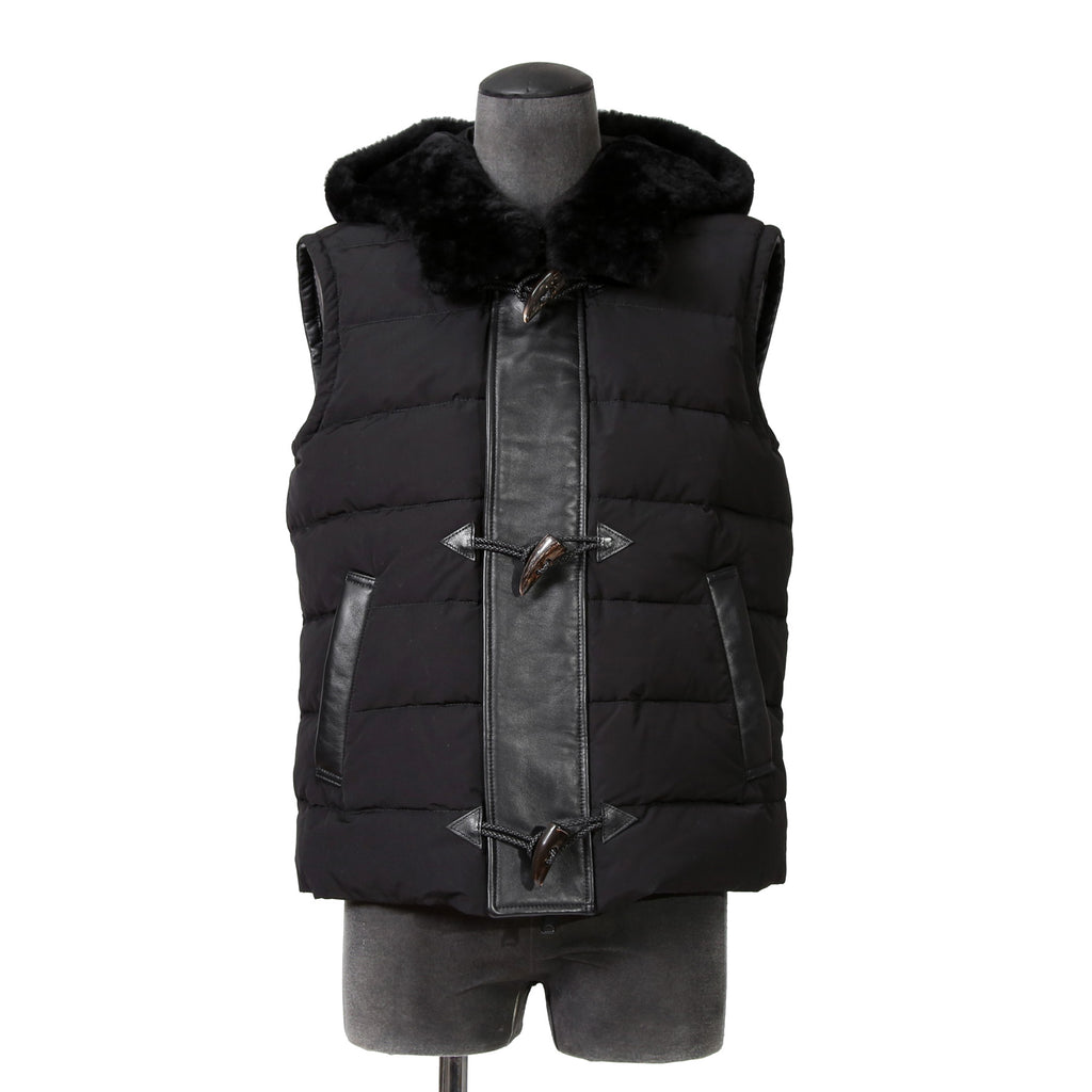 LANVIN collection × EMMETI / ランバン コレクション エンメティ コラボ / 2023AW MOUTON DUFFEL DOWN VEST /size 50 (BLACK)